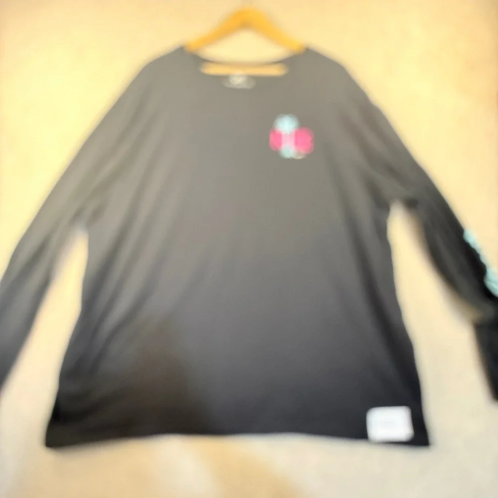 Nike Sportswear Mens XXL Black Long Sleeve Palm Tree Graphic T-Shirt Athletic
